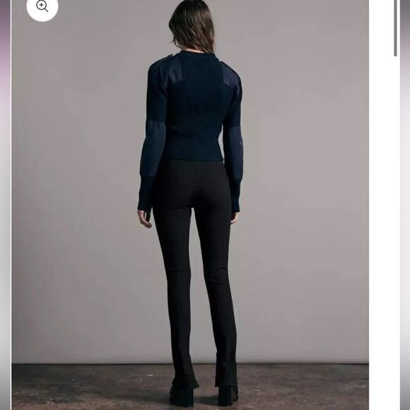 Rag and Bone Rebecca Slim fit Cotton Pant in Black with stretch Size 6 NWT - Picture 2 of 7